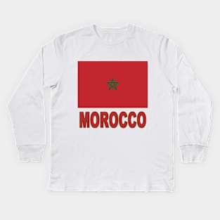The Pride of Morocco - Moroccan National Flag Design Kids Long Sleeve T-Shirt